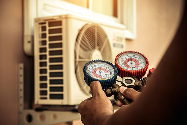 Professional Hvac technician working in Pioneer, OH